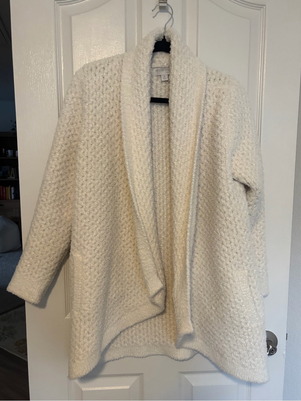 Barefoot Dreams CozyChic® Honeycomb Shawl Cardigan - Picture 5 of 16